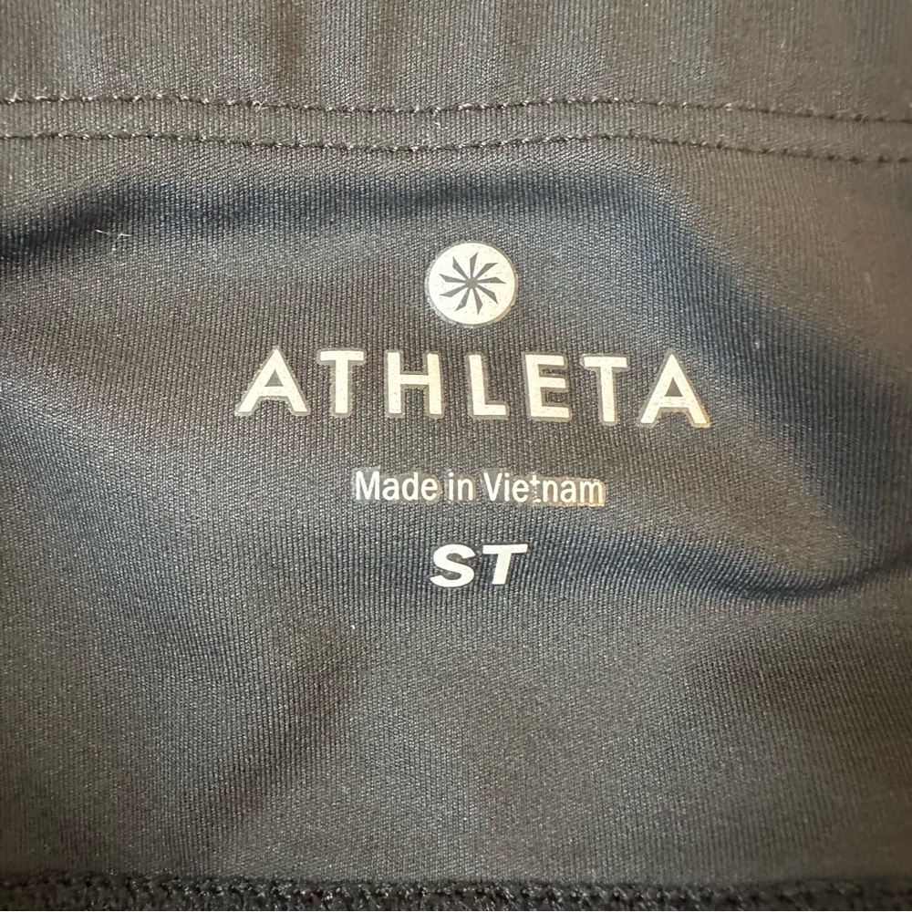 ATHLETA Sonar Capri Black Compression Workout Leggings Yoga Pants Small Tall - Picture 3 of 9